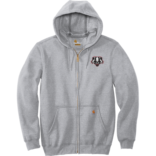 Scary Badgers Carhartt Midweight Hooded Zip-Front Sweatshirt