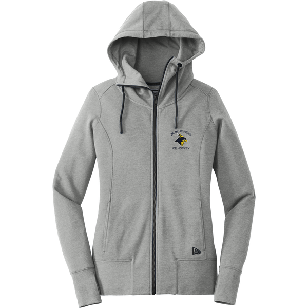Delaware Jr. Blue Hens New Era Ladies Tri-Blend Fleece Full-Zip Hoodie