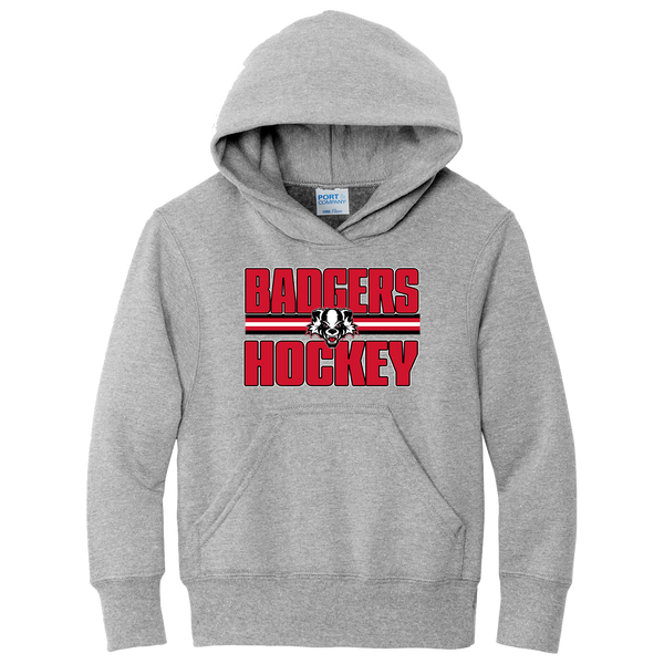 Scary Badgers Youth Core Fleece Pullover Hooded Sweatshirt