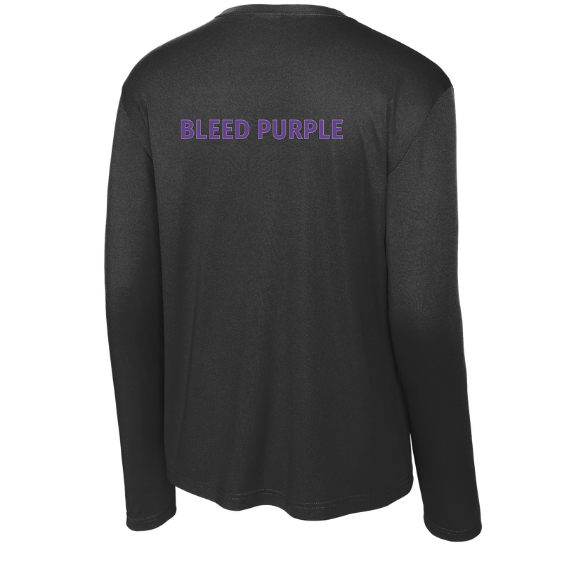 Curry College (Bleed Purple CC) Youth Long Sleeve PosiCharge Competitor Tee