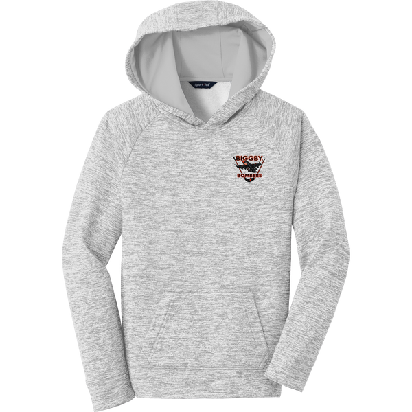 Biggby Bombers Youth PosiCharge Electric Heather Fleece Hooded Pullover