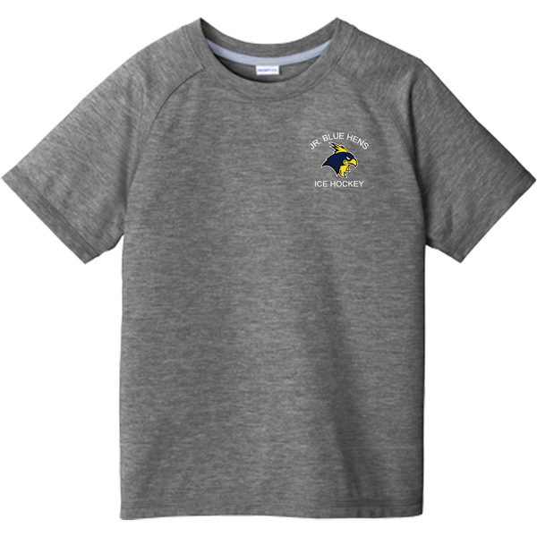 Delaware Jr. Blue Hens Youth PosiCharge Tri-Blend Wicking Raglan Tee